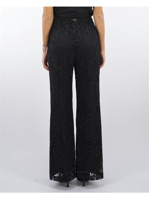 Wide leg trousers in macramé lace Twinset TWIN SET | Pants | TP24666